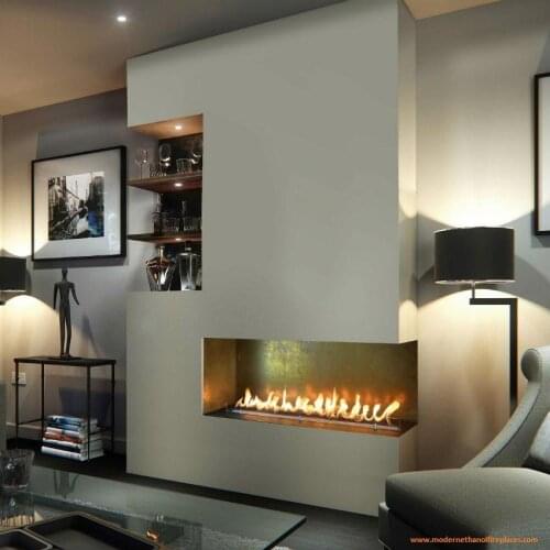 21 AUG Inno-Fire 60 inch silver or black bioethanol smart fireplace electric fireplaces for home
