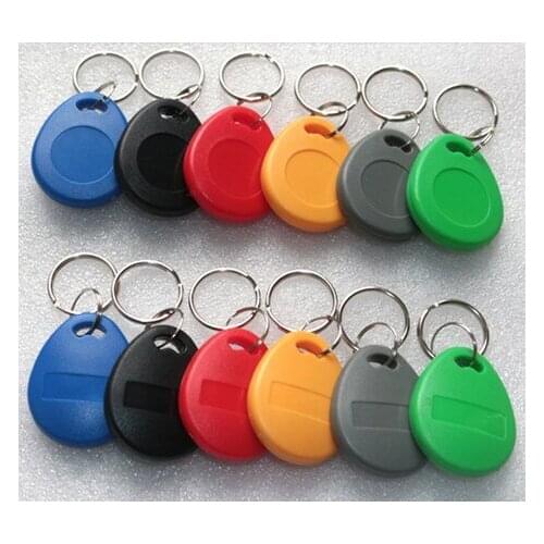 500pcs/bag IC cards nfc tag S50 RFID 13.56 Mhz IC Tag Token with Key Ring engraved with codes