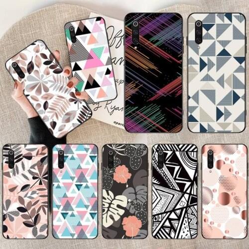 Geometric Figures Triangles Lines Phone Case for Xiaomi Mi Note 10 Lite Mi 9T Pro xiaomi 10 10 CC9 Pro 9SE
