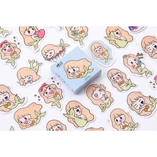 Happy fish decorative sticker(1pack=45pieces)