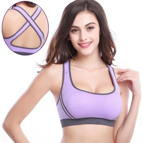 Fun Orange Breathable Sports Bra Top Fitness Women Brassiere Removable Padded Sport Bra Running Gym Seamless Push Up Bras