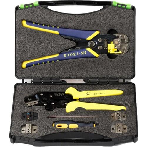 JX-D 5301 Ratchet Crimper Plier Crimping Tool Cable Wire Stripper Kit for Electrical Maintenance Wire Stripper Stripping Tools