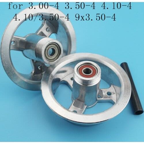 Electric Scooter 3.00-4 3.50-4 4.10-4 4.10/3.50-4 9x3.50-4'' wheel rim 4 inch alloy 6202 bearing hub fit MiNi Moto,ATV&Go Kart