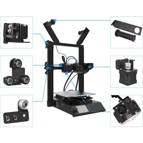 BIQU B1 IDEX Upgrade Kit 2 In 2 Out Dual Print Head Use TMC Drive Motor Extruder Kit FDM 3D Printer Parts For B1 3D Drucker