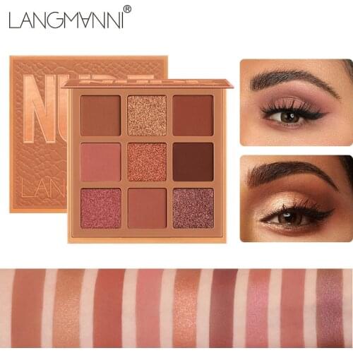 Fashion Nude Eyeshadow Palette 9 Colors Matte Eyeshadow Palette Glitter Eye shadow Makeup Nude Makeup set Korea Cosmetics