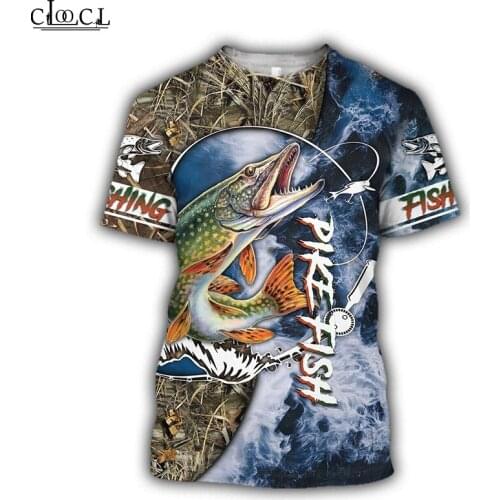 HX Newest Life Northern Pike Fishing 3D Print Men T Shirt Casual Tops T-Shirt for Girl Women Oversized Fashion Tee Drop Shipping