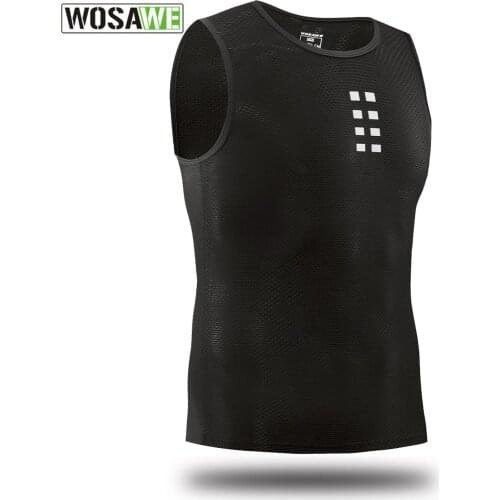 Men Summer Motorbike Vest Bicycle Undershirt Keep Dry Black Reflective Cycling Sleeveless Vest Clothing Jerseys Bike Sports Vest