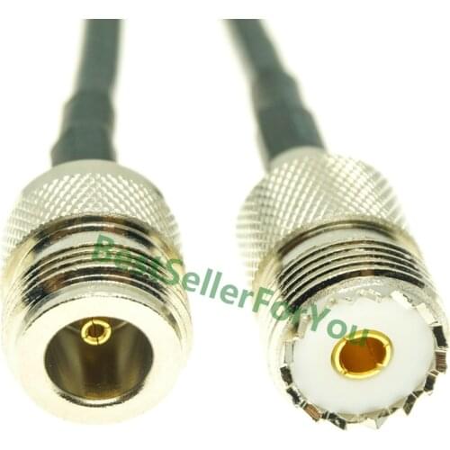 N Type Female To UHF Female SO239 Jack RF Pigtail Jumper RG58 Adapter Cable