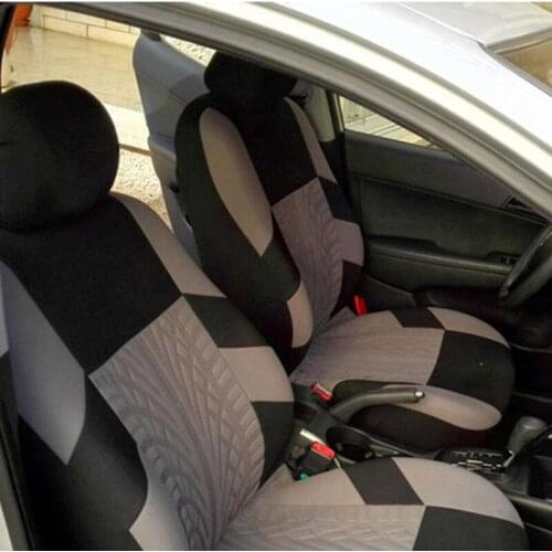 Car Seat Covers Set Universal Fit Most Cars with Tire Track Styling Protector Car Seat Cushion