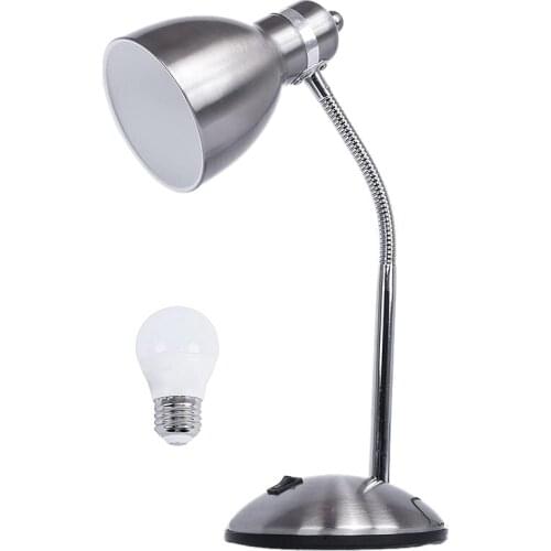 Table Lamp With Flexible Gooseneck,Adjustable Study Lamp With 4W LED Bulb,Bulb Included, Reading Lamp For Office,US Plug