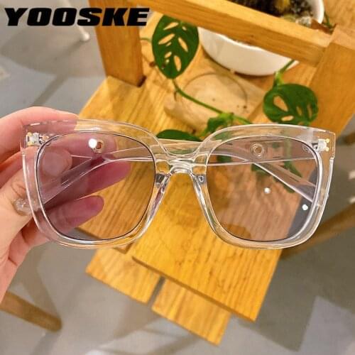 YOOSKE Anti Blue Light Glasses Frame Womens Computer Eyeglasses Vintage Oversized Blocking Blue Ray Optical Spectacles Frames