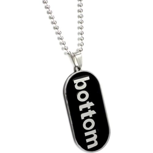 Youe shone Gay Pride Bottom Comical Jewelry Dog Tag Necklace