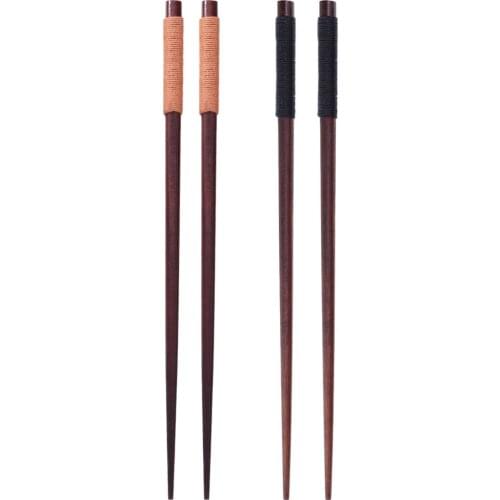 1Pair 23.5cm Natural Wood Chopsticks Japanese Korean Reusable Chopsticks Kitchen Food Tableware Chinese Set Handmade Gifts