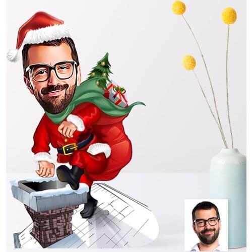 Personalized Christmas Themed Bay Caricature Of Wooden trinket-2 Reliable Modern Simple Gift Special Design Good Quality Surprise dear