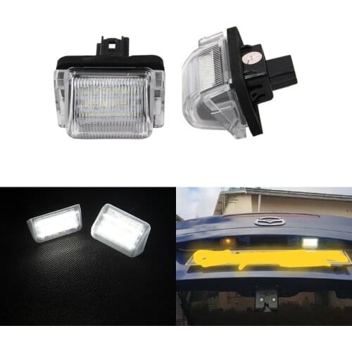 2PCs Fits For Mazda 5 CX-5 2012-2014 CX-9 2007-2015 Full White SMD Led License Plate Lights Canbus
