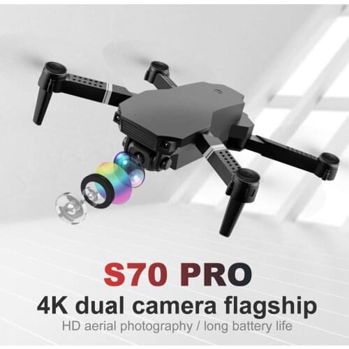 S70 RC Drone 4K Professional Dual Camera 1080p HD Wifi Fpv Photography Quadcopter Fixed Height Model Foldable dron Toys for boys