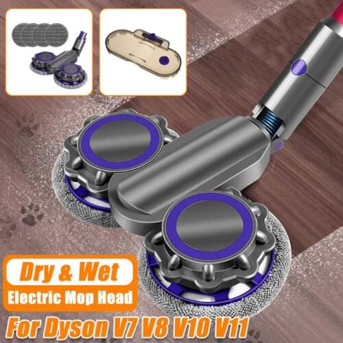 Electric Mop Head Replacement Vacuum Cleaner Part For Dyso V 7 V8 V10 V11 Wet Dry Mop Head Mop Pads Mopping Water Tank