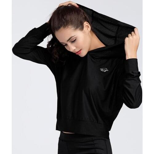 Workout Hoodie Mesh Back Sports Wear Women Pullover Hoodies