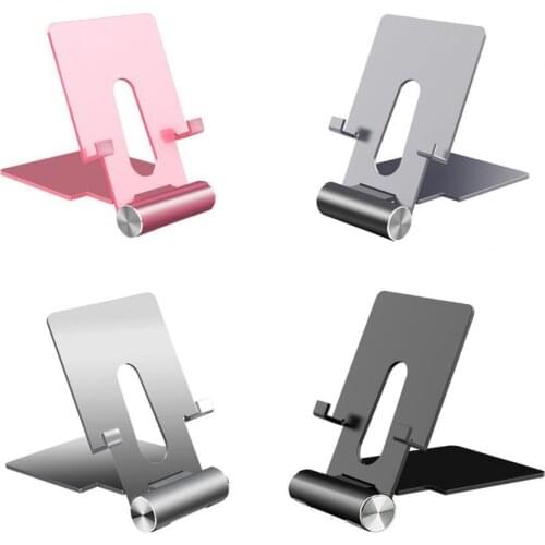 Aluminum Alloy Angle Adjustable Tablet Stand Folding Storage Rack Mobile Phone Holder Bracket Lightweight Design Easy To Carry