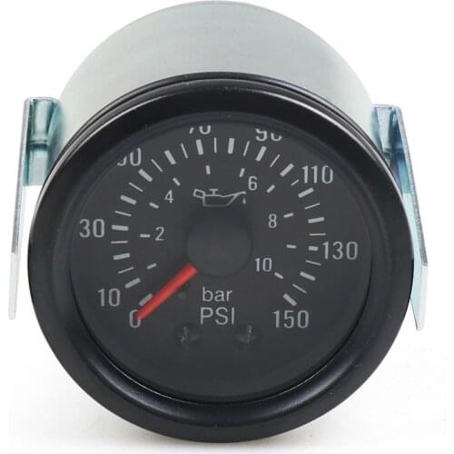 Universal 1/8 Npt Fuel Pressure Gauge Liquid 0-150 Psi 0-10 bar Pointer Oil Press Meter Mechanical Oil Pressure
