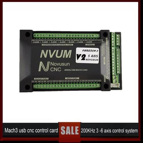 NVUM mach3 upgrade 3 axis 4 axis 5 axis 6 axis USB card CNC motion controller stepper motor, servo motor slave function