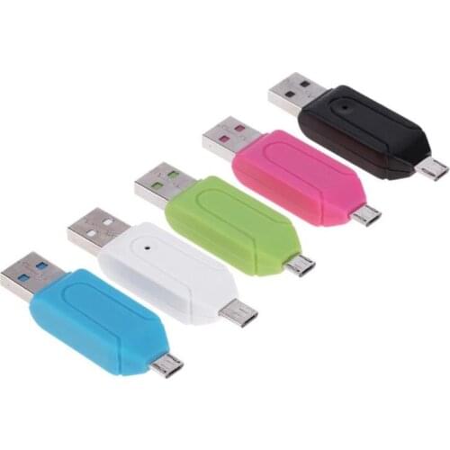 ALLOYSEED USB2.0 SD card reader support OTG 5.5cm x1.7cm x1cm card reader support Micro USB/USB 2.0/ TF card slot