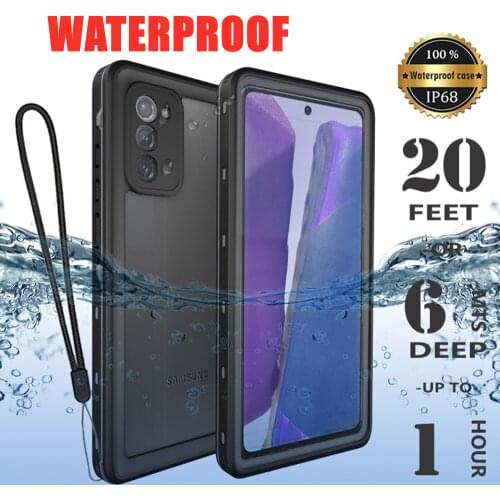 IP68 Waterproof Case For Samsung Galaxy S21 S20 Ultra Plus Note 20 Ultra 5G Soft Clear Dustproof Diving Swimming Phone Cases