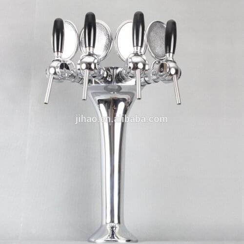 High quality 4 Belgian type faucets Cobra shape beer column