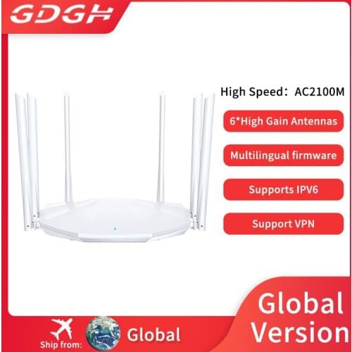 AC20 AC2100M WIFI Router Dual-Dand Wireless WiFi Router with 6*6BI High Gain Antennas Home Coverage WiFi Repeater