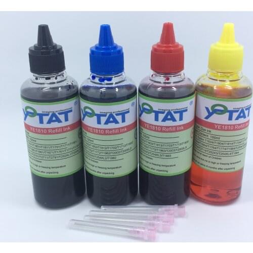 YOTAT 100ml Dye ink for Epson T1631 T1801 T1811 T1701 T1711 T1901 T1911 T1931 T1981 T1661 T1671 T1761 T1771 T1781 T1791 T2001