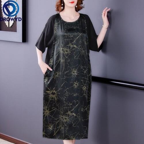 Women Beach Boho Long Dress Summer 2021 New Fashion Office Lady Vintage Print Loose O-Neck Dress Fashion Bodycon Party Vestidos