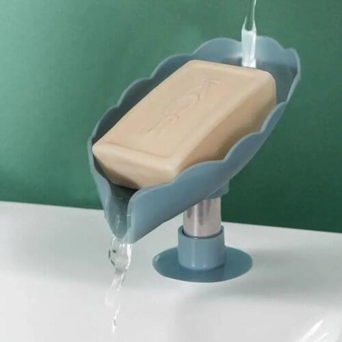 1 PC Leaf Shape Soap Box Drain Soap Holder Box Bathroom Accessories Toilet Laundry Soap Box Bathroom Supplies Tray Gadgets