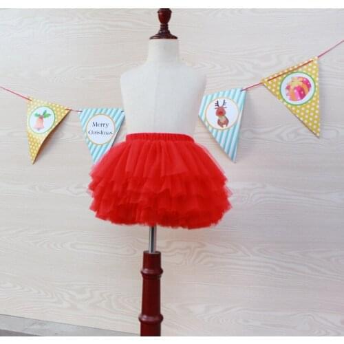2020 new year Tulle Skirt Baby Girl Skirts Toddler Kids tutu Skirts Cake skirt Fluffy skirt Superior Red tutu skirt