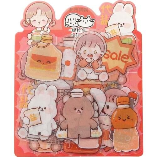 40Pcs/Set Mini Cartoon Animal Series Sticker Comics Kawaii Girl Phone Laptop Decoration Cute Decal Bag Stationery