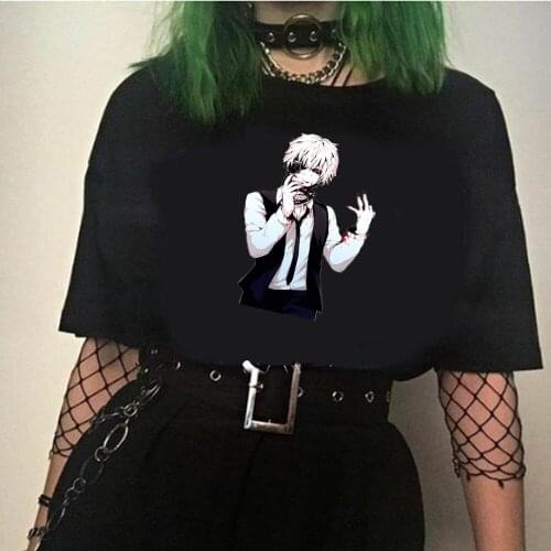 Anime Tokyo Ghoul Ken Kanek Short Sleeve T-shirt Top