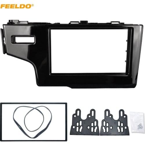 FEELDO Car Radio Stereo 2Din Dash Panel Fascia Frame Adapter For HONDA Fit Jazz (LHD) 2013+ Installation Trim Kit #MX4944