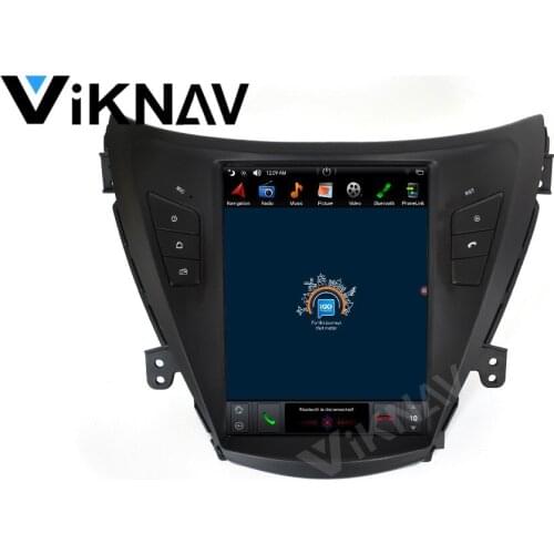 Vertical screen car GPS navigation multimedia player for HYUNDAI ELANTRA MD 2011-2015 auto radio DVD player stereo 10.4 inch