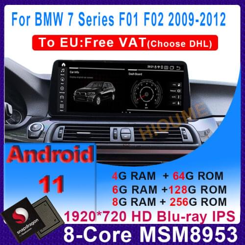 12.3" Qualcomm CPU Android 10.0 Car Multimedia Player GPS Navigation for BMW 7 Series F01 F02 2009-2015 Auto Radio Stereo Video
