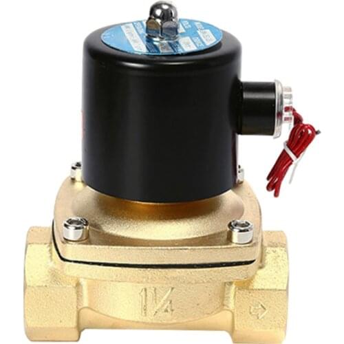 Free Shipping DN32 DN40 DN50 1/4" 3/8" 1/2" 3/4" 1" Solenoid Valve 12V 220V 24V 12V Pneumatic Valve for Water Oil helium gas