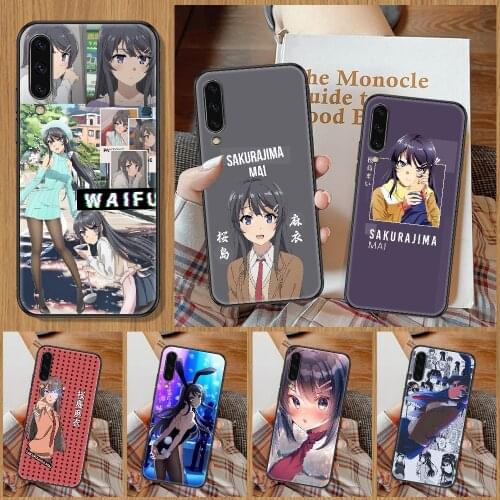 Anime Girl Mai Sakurajima Phone Case For Samsung Galaxy A 10 12 20E 21S 30 32 40 50 51 52 70 71 72 5 6 7 2016 2018 black pretty
