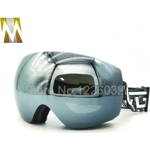 Black ski goggles motocross motorcycle dual lens uv-protection anti-fog goggle skiing glasses snowboard eyewear skating google