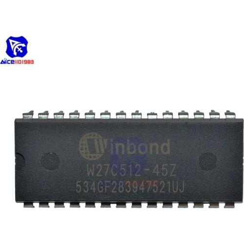 Diymore IC Chips W27C512 W27C512-45Z 28DIP IC EEPROM 512KBIT Original Integrated Circuits