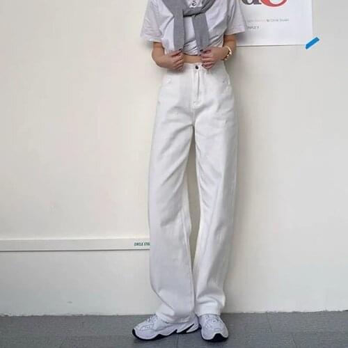 New High Waist Loose Comfortable Jeans For Women Plus Size Fashionable Casual Straight Pants Mom Jeans Trousers Femme