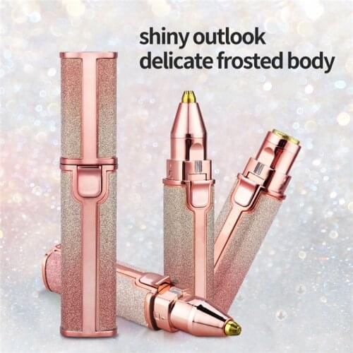 2 in 1 Electric Eyebrow Trimmer USB Epilator Facial Hair Remover For Women Makeup Tools Dermaplaning Shaving Eyebrow Razor