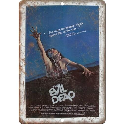 The Evil Dead Horror Movie Film Poster Art 12" X 9" Retro Look Metal Sign I54