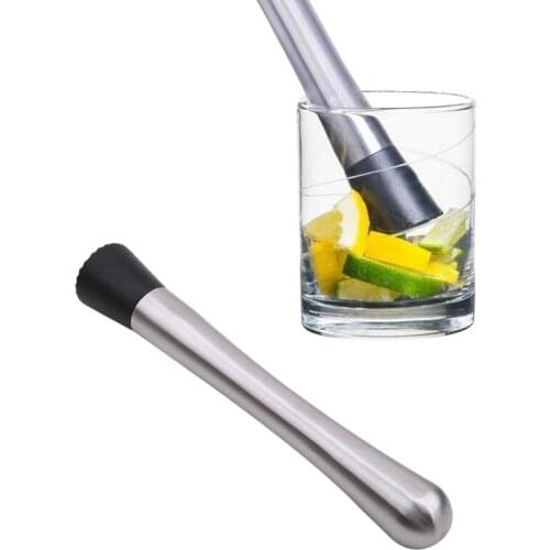 Cocktail Muddler Barware Mojito Cocktail Stainless Steel Bar Mixer DIY Drink Fruit Muddler Crushed Ice Barware Bar Tool