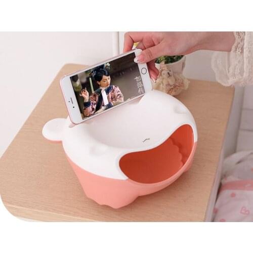 1PC Creative nuts box melon seeds plate dried fruit storage boxes fruit plate organizer for Leisure time phone holder OK 0351