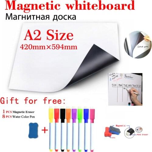 Magnetic Whiteboard Fridge Sticker Office Information Message Board School Teaching Stationery Dry Erase White Board