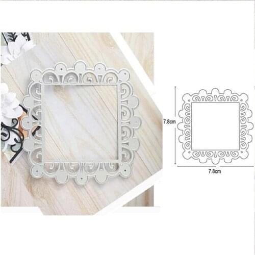 Metal Cutting Dies Lace Background Photo Frame dies DIY Scrapbooking dies paper Craft dies Handmade Cards Punch Art Cutter Dies