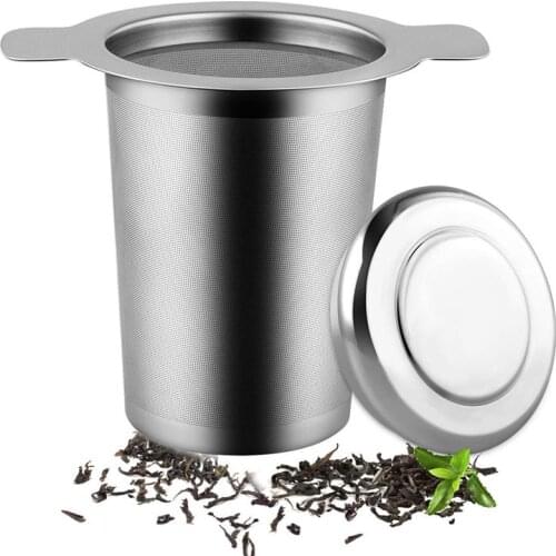 Layer Mesh Tea Infuser, Reusable Coffee Filter - Fits Standard Cups Mugs Teapots - Perfect Stainless Steel Filter for Brewing St